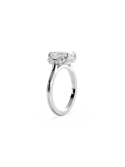 2 CT Round Three Stones Lab Grown Diamond Engagement Ring