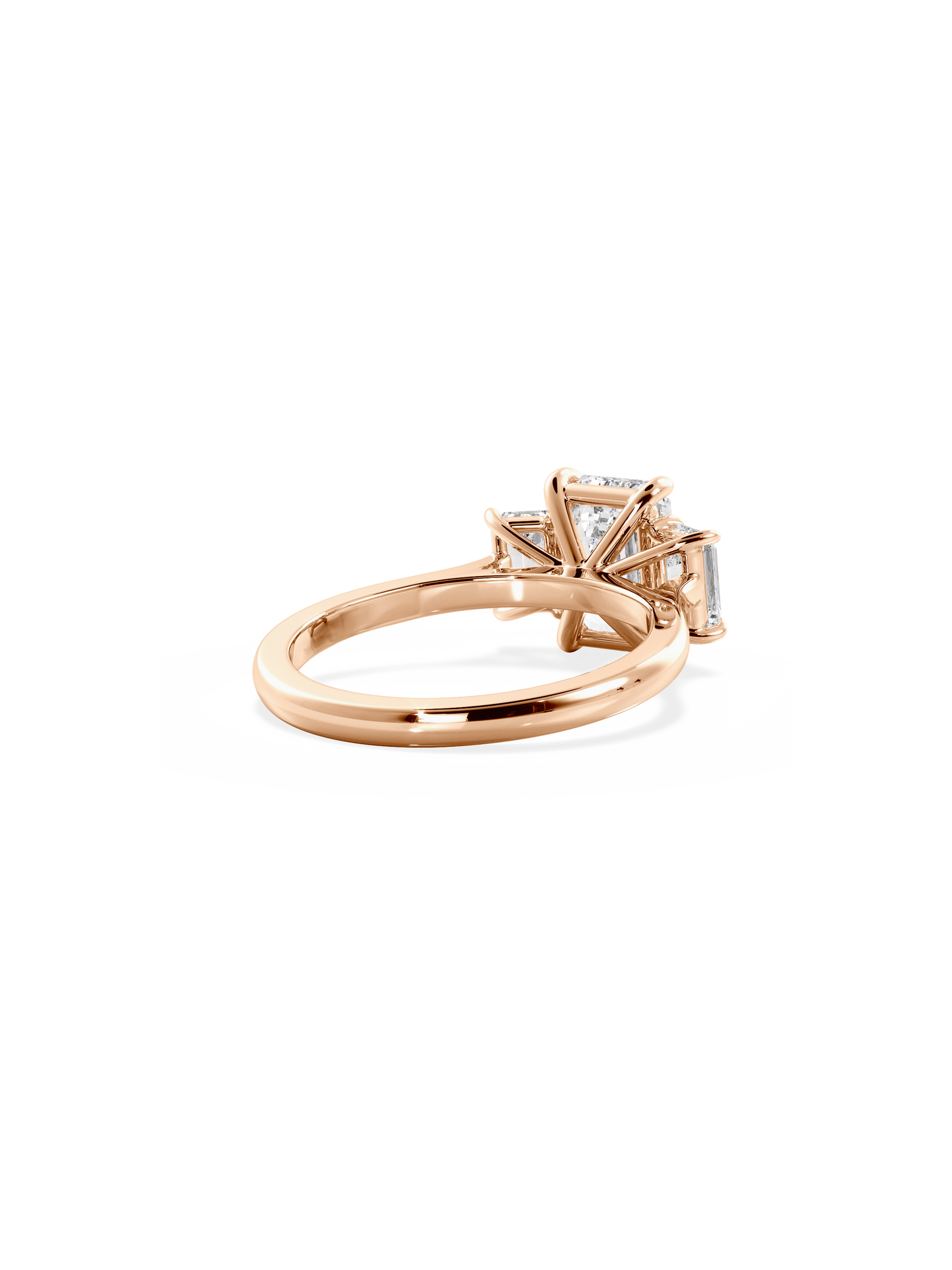 2 CT Round Three Stones Lab Grown Diamond Engagement Ring