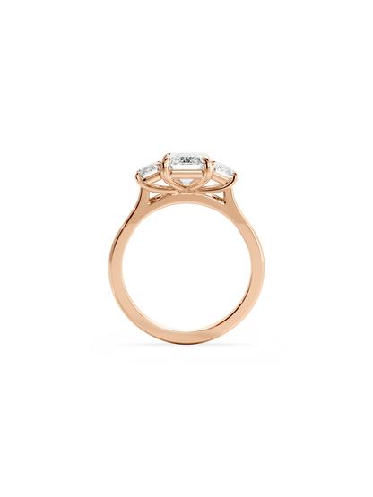 2 CT Round Three Stones Lab Grown Diamond Engagement Ring