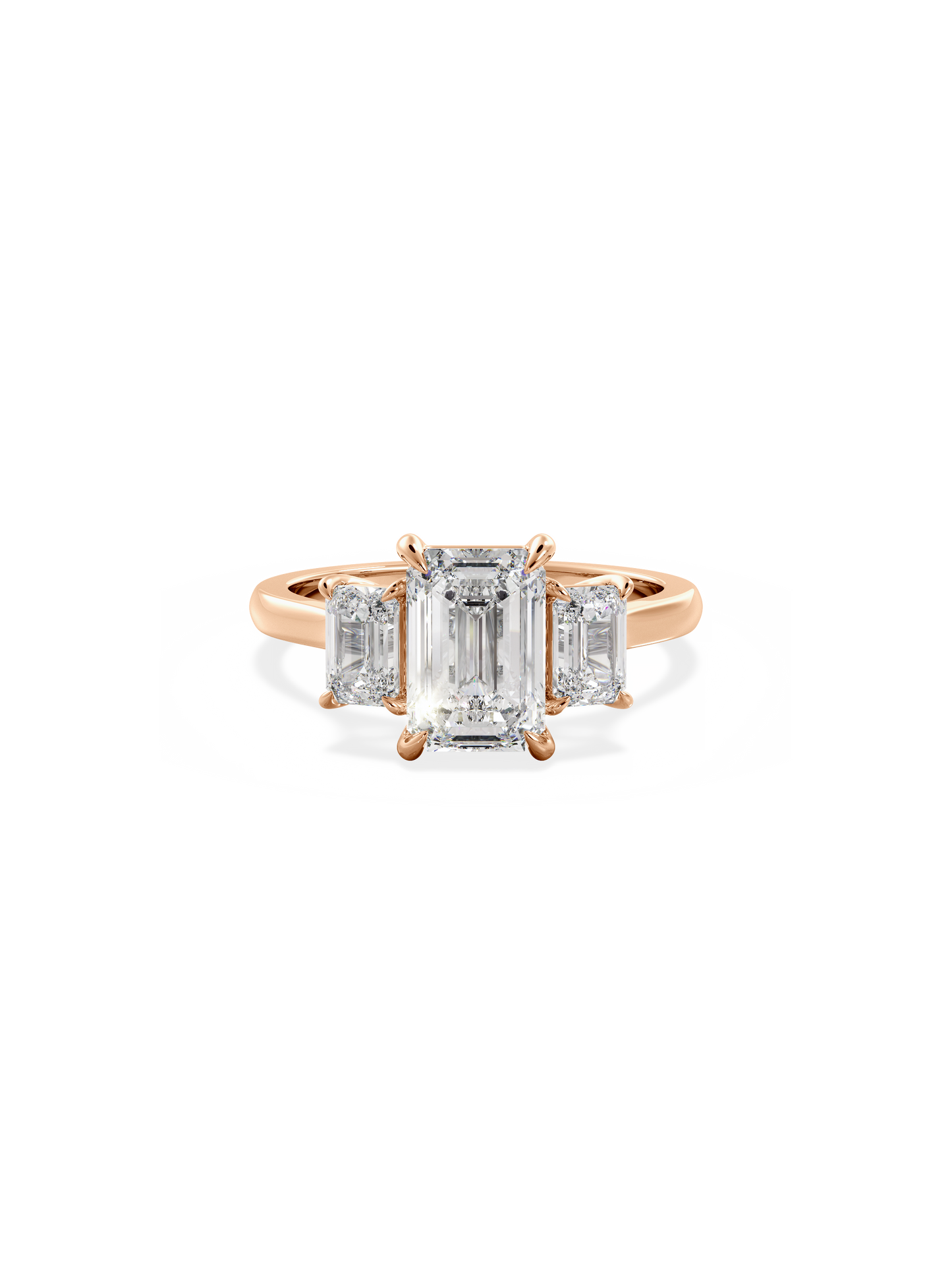 2 CT Round Three Stones Lab Grown Diamond Engagement Ring