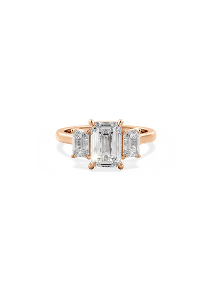 2 CT Round Three Stones Lab Grown Diamond Engagement Ring