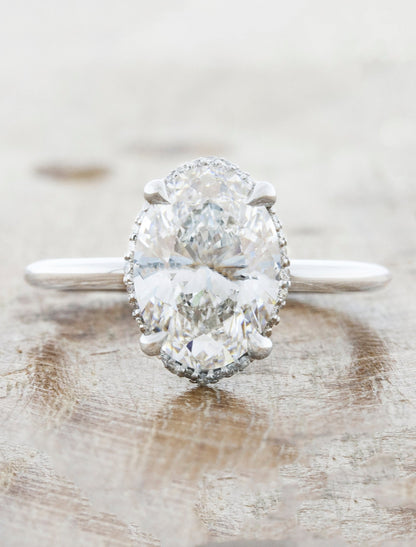 2 CT Round Three Stones Lab Grown Diamond Engagement Ring