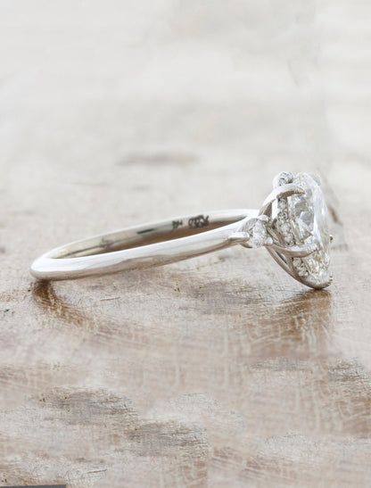 2 CT Round Three Stones Lab Grown Diamond Engagement Ring
