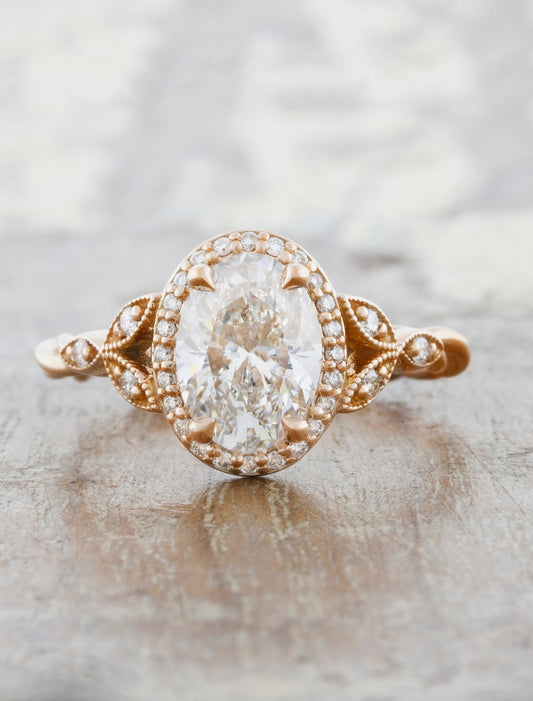 2 CT Round Three Stones Lab Grown Diamond Engagement Ring