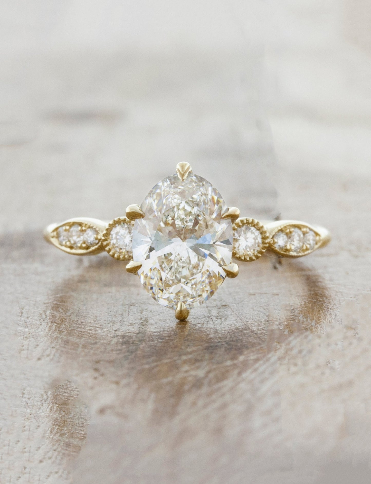 2 CT Round Three Stones Lab Grown Diamond Engagement Ring
