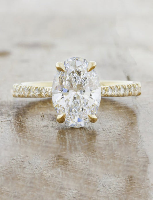 2 CT Round Three Stones Lab Grown Diamond Engagement Ring