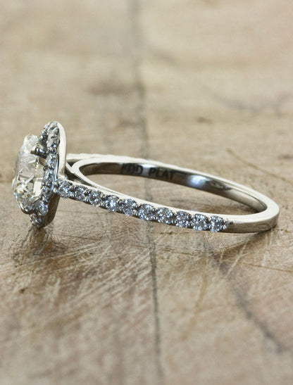 2 CT Round Three Stones Lab Grown Diamond Engagement Ring