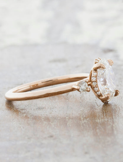 2 CT Round Three Stones Lab Grown Diamond Engagement Ring