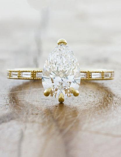 2 CT Round Three Stones Lab Grown Diamond Engagement Ring