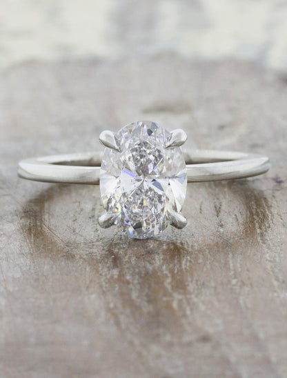 2 CT Round Three Stones Lab Grown Diamond Engagement Ring