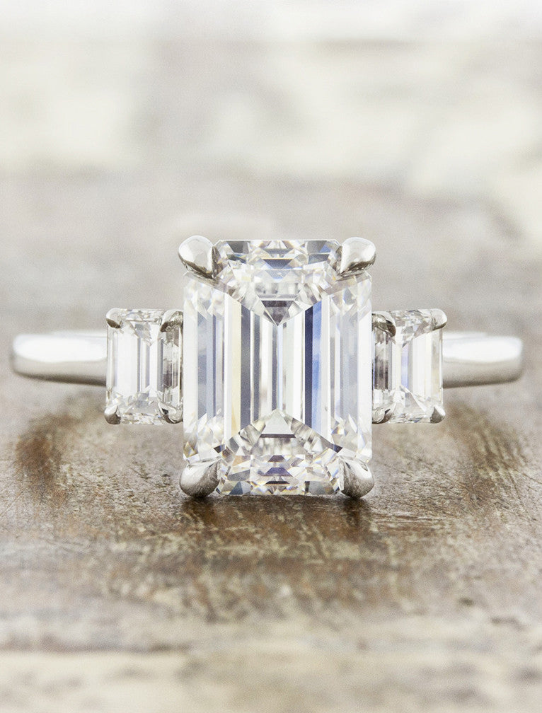 2 CT Round Three Stones Lab Grown Diamond Engagement Ring