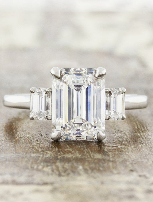 2 CT Round Three Stones Lab Grown Diamond Engagement Ring