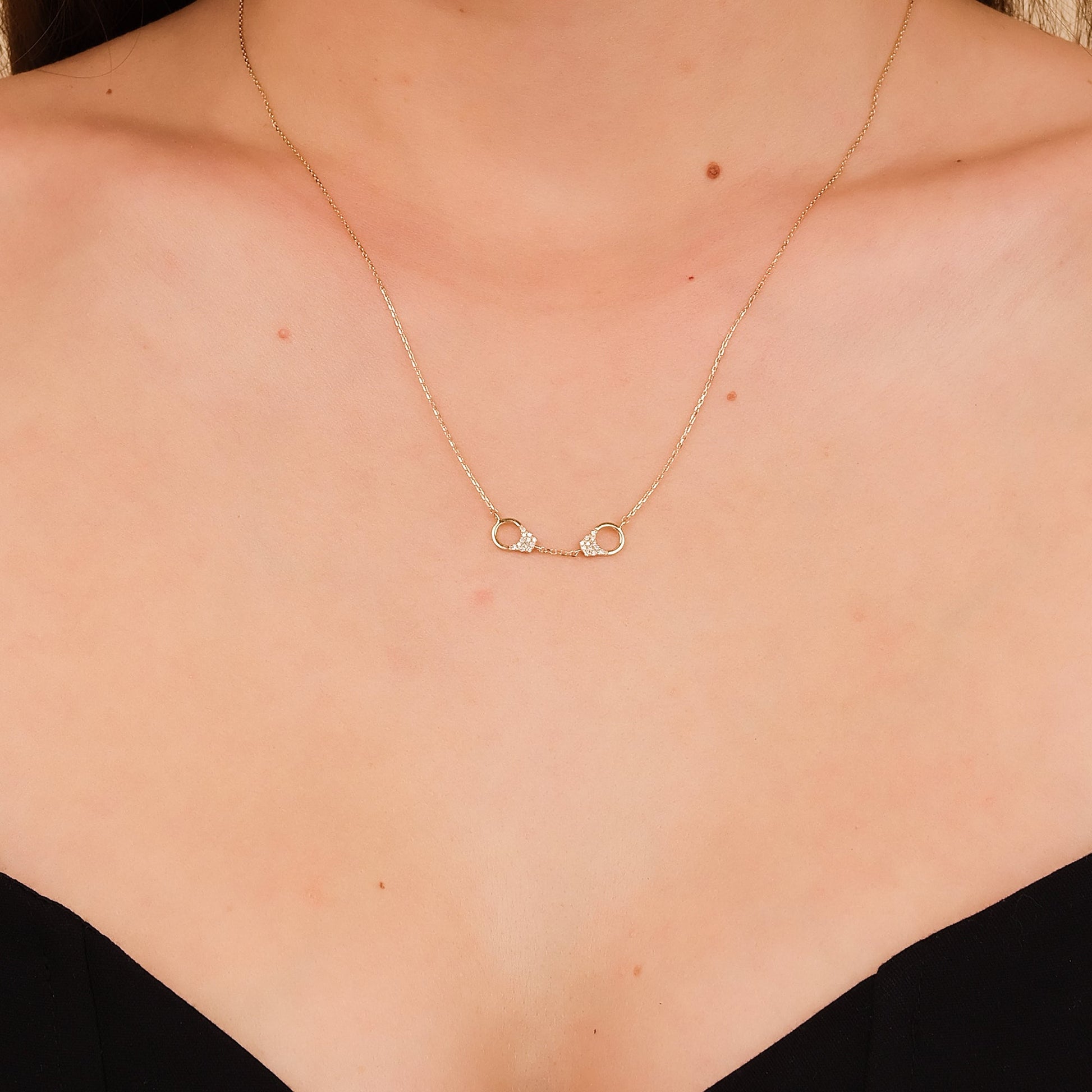1.0 CT Round Bezel Solitaire Lab Grown Diamond Necklace