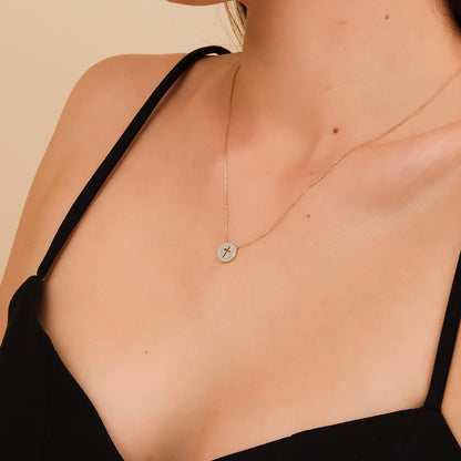1.0 CT Round Bezel Solitaire Lab Grown Diamond Necklace