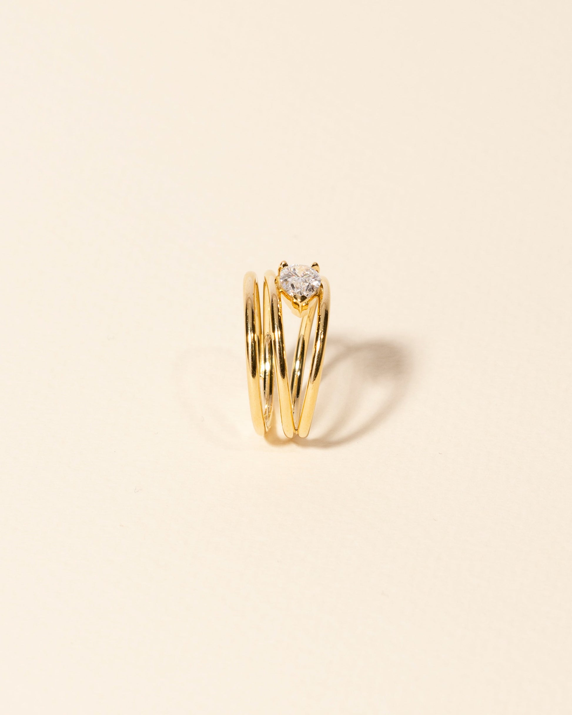 2 CT Round Three Stones Lab Grown Diamond Engagement Ring