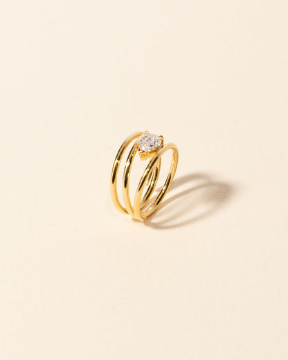 2 CT Round Three Stones Lab Grown Diamond Engagement Ring