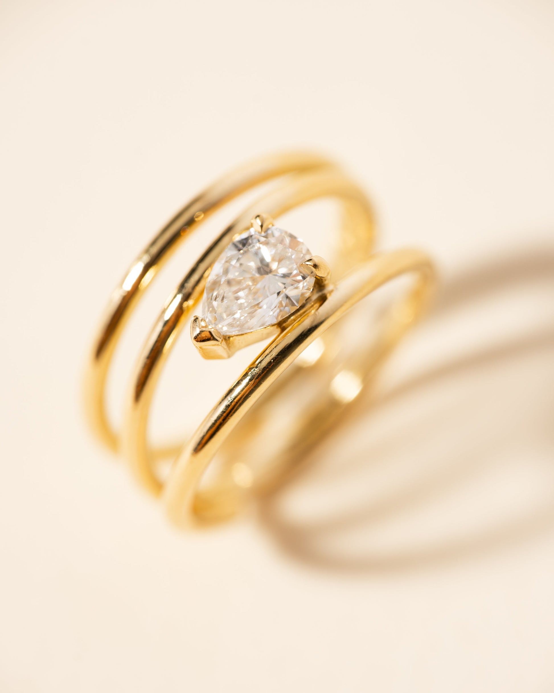 2 CT Round Three Stones Lab Grown Diamond Engagement Ring