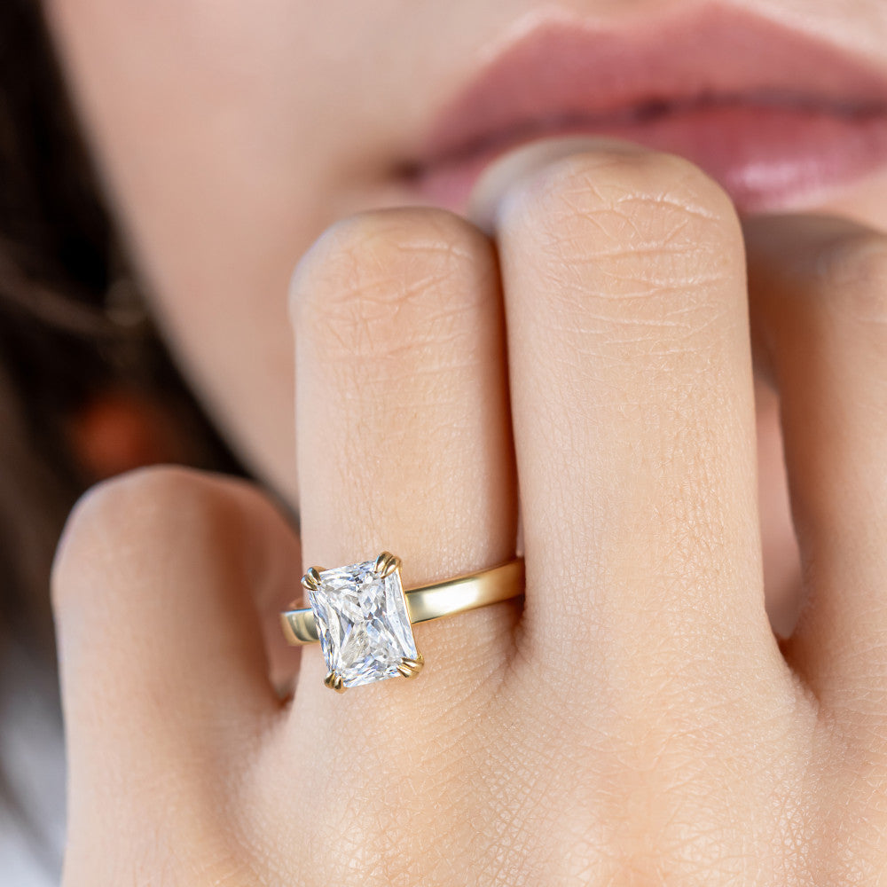 2 CT Round Three Stones Lab Grown Diamond Engagement Ring