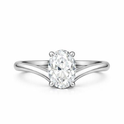 2 CT Round Three Stones Lab Grown Diamond Engagement Ring