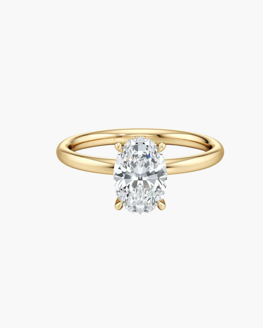 2 CT Round Three Stones Lab Grown Diamond Engagement Ring