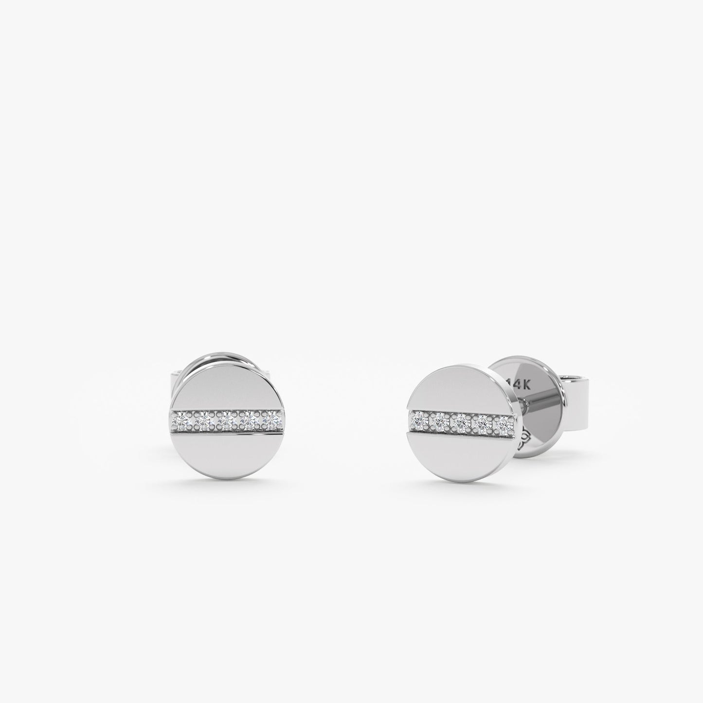 1.0 CT Round Bezel Solitaire Lab Grown Diamond Earrings