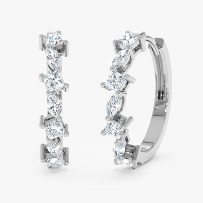 1.0 CT Round Bezel Solitaire Lab Grown Diamond Earrings
