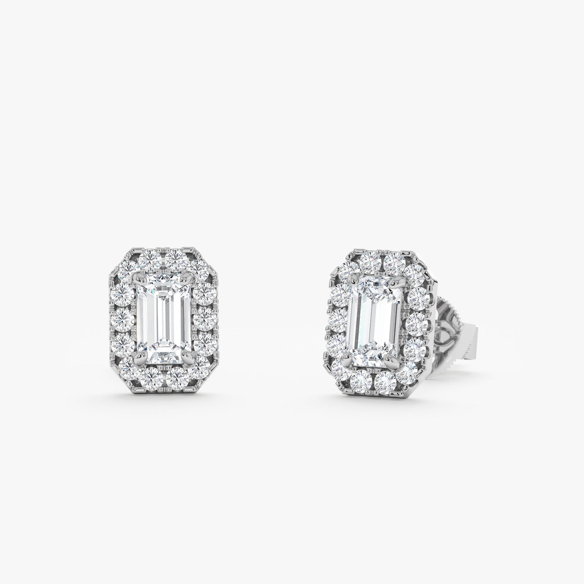 1.0 CT Round Bezel Solitaire Lab Grown Diamond Earrings