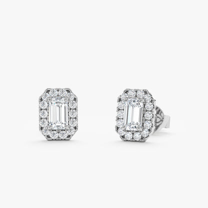 1.0 CT Round Bezel Solitaire Lab Grown Diamond Earrings