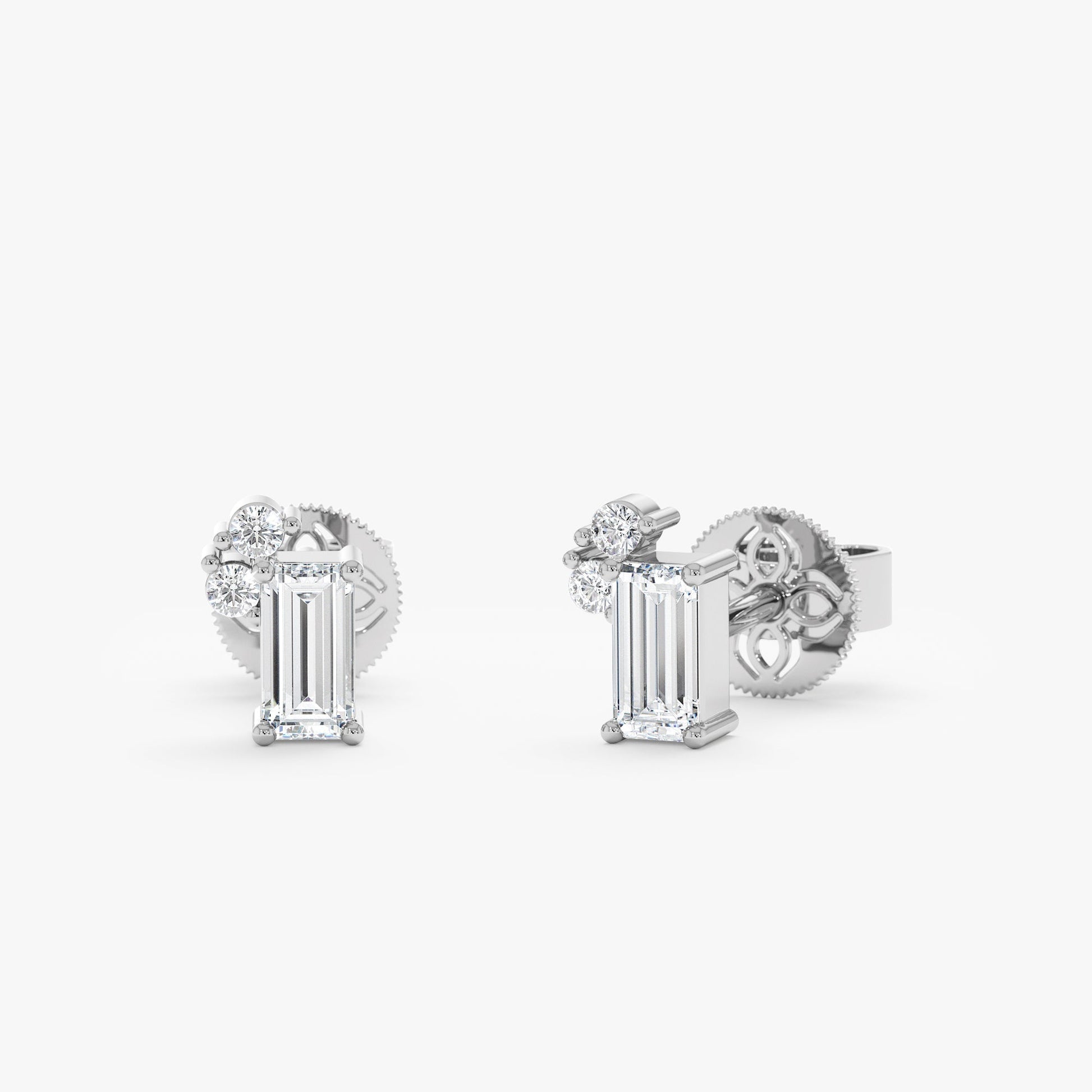 1.0 CT Round Bezel Solitaire Lab Grown Diamond Earrings