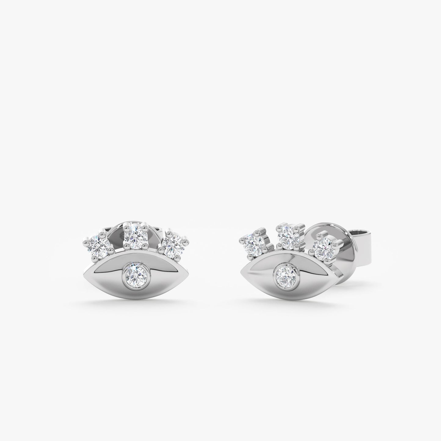 1.0 CT Round Bezel Solitaire Lab Grown Diamond Earrings