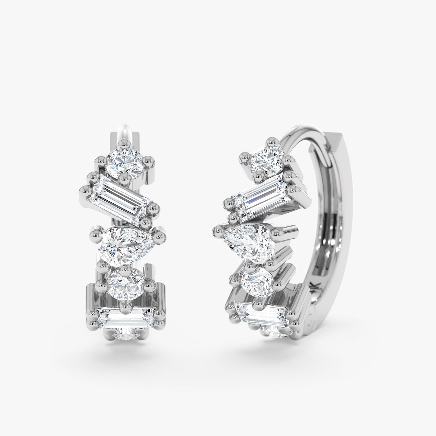 1.0 CT Round Bezel Solitaire Lab Grown Diamond Earrings
