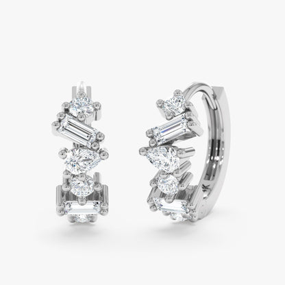 1.0 CT Round Bezel Solitaire Lab Grown Diamond Earrings