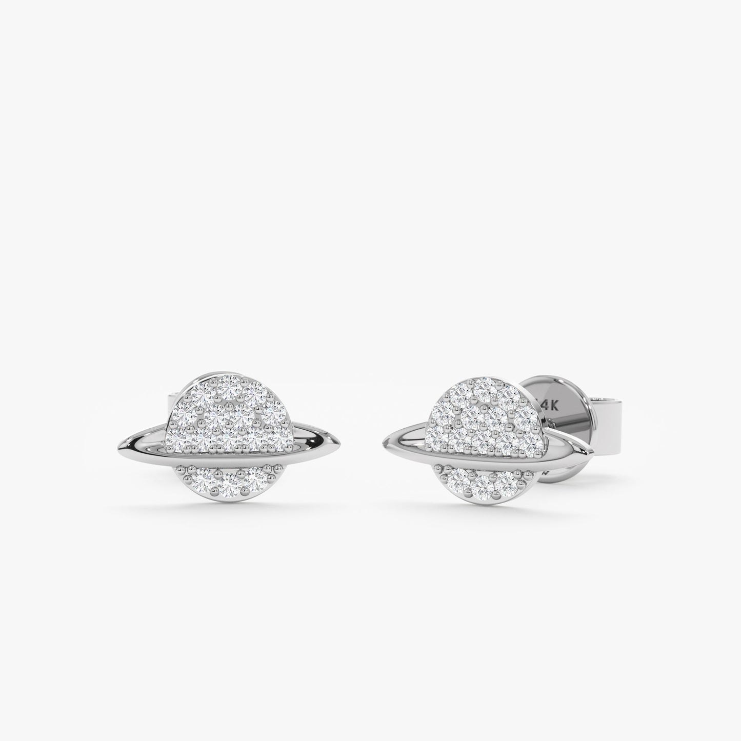 1.0 CT Round Bezel Solitaire Lab Grown Diamond Earrings