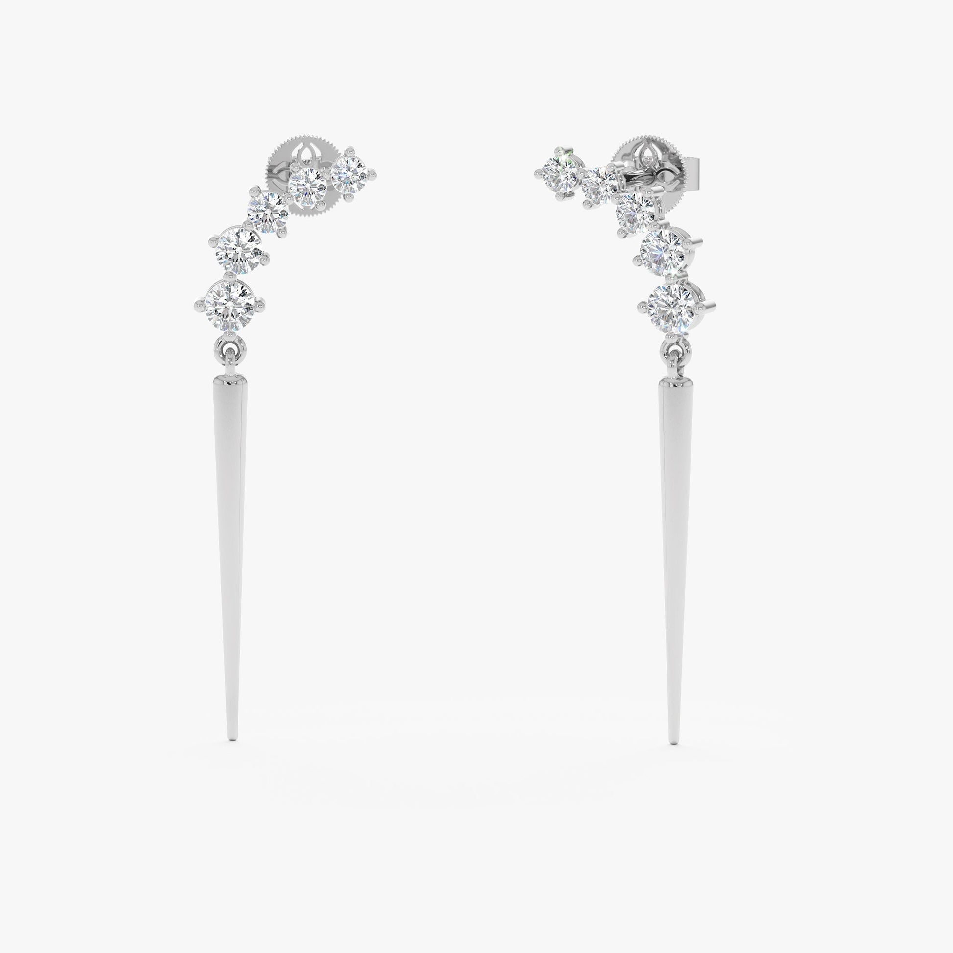 1.0 CT Round Bezel Solitaire Lab Grown Diamond Earrings