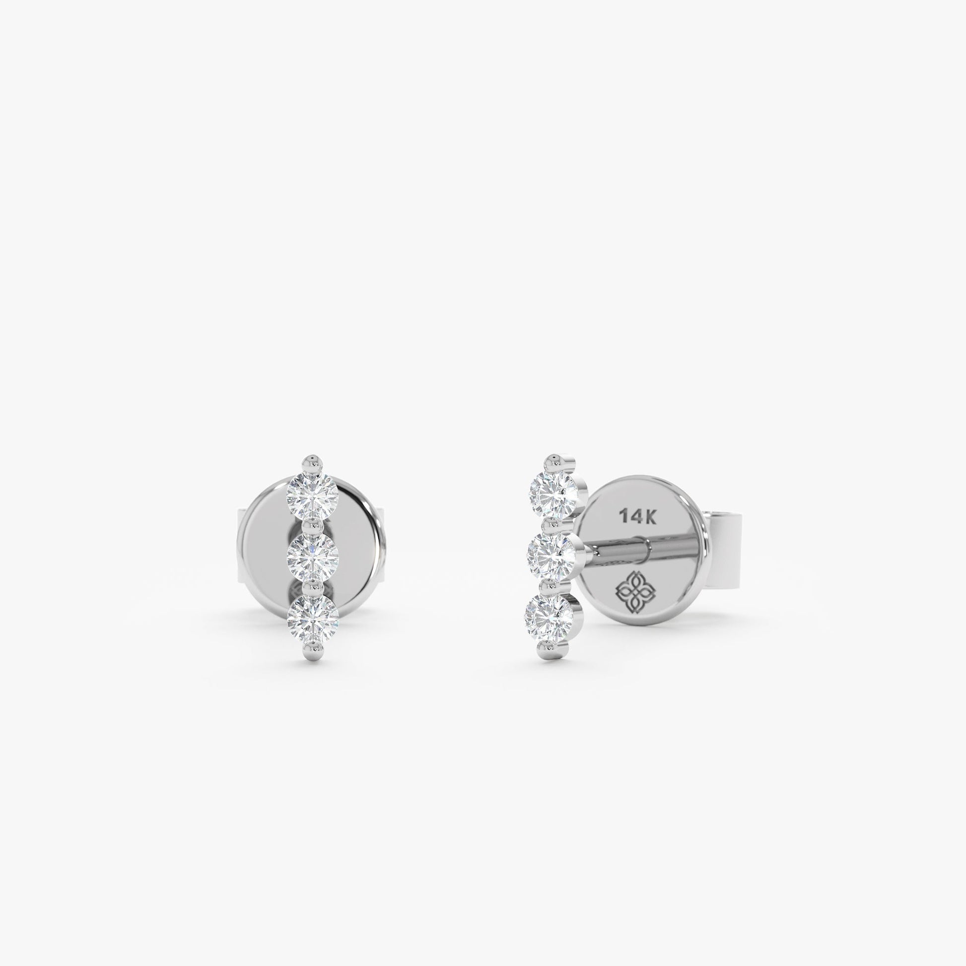 1.0 CT Round Bezel Solitaire Lab Grown Diamond Earrings