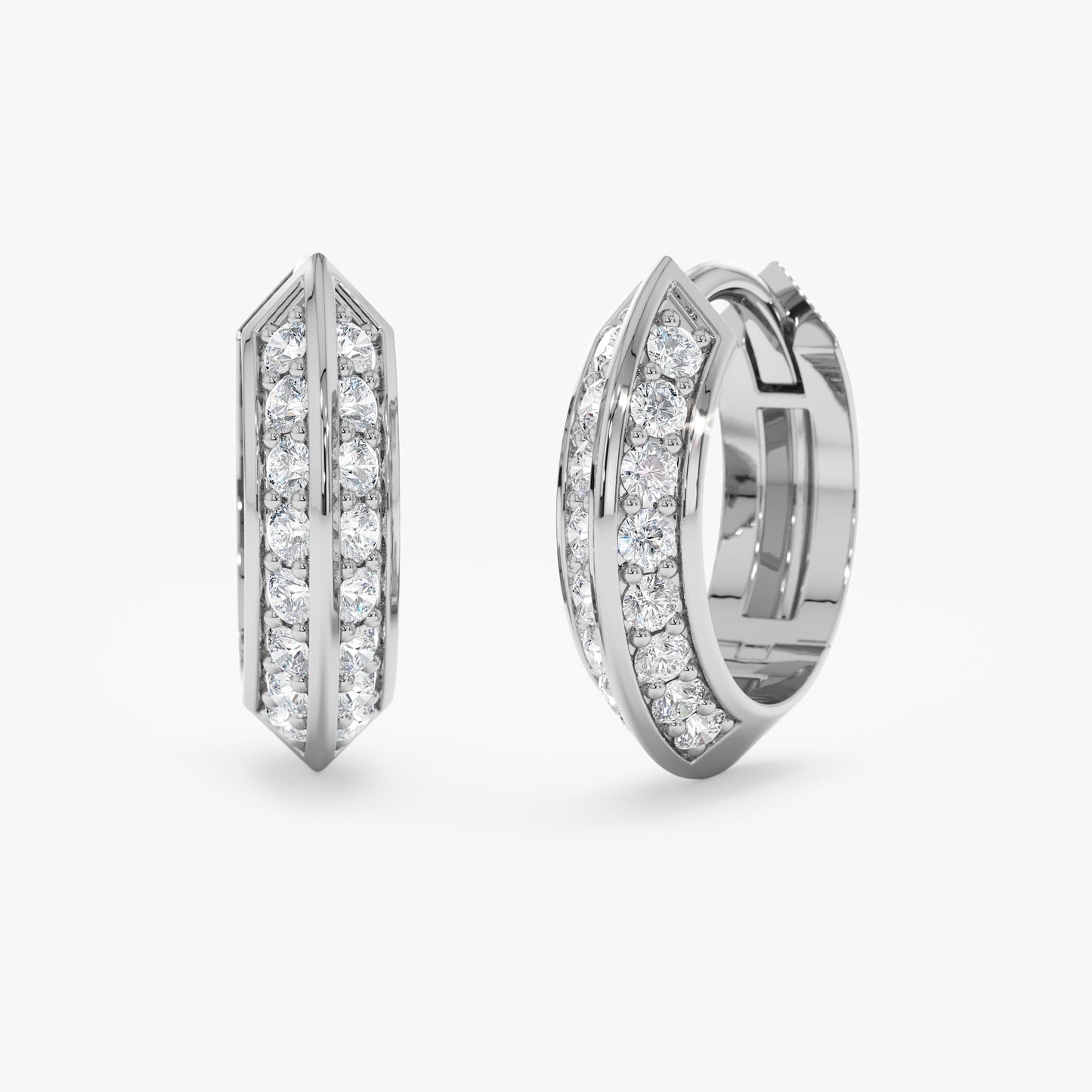 1.0 CT Round Bezel Solitaire Lab Grown Diamond Earrings