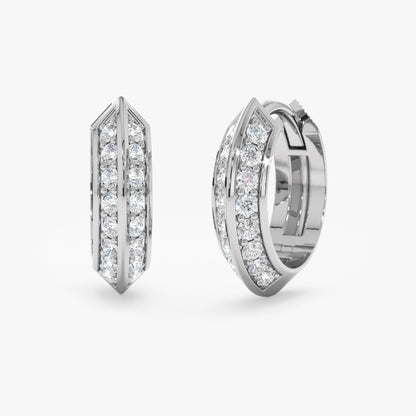 1.0 CT Round Bezel Solitaire Lab Grown Diamond Earrings