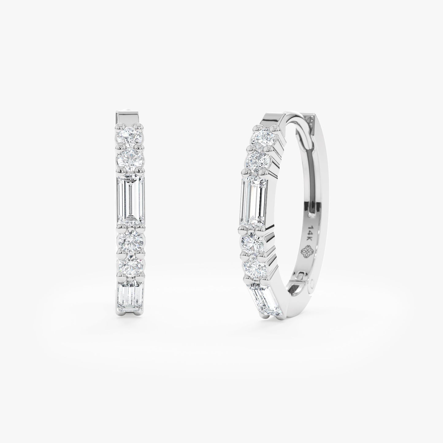 1.0 CT Round Bezel Solitaire Lab Grown Diamond Earrings