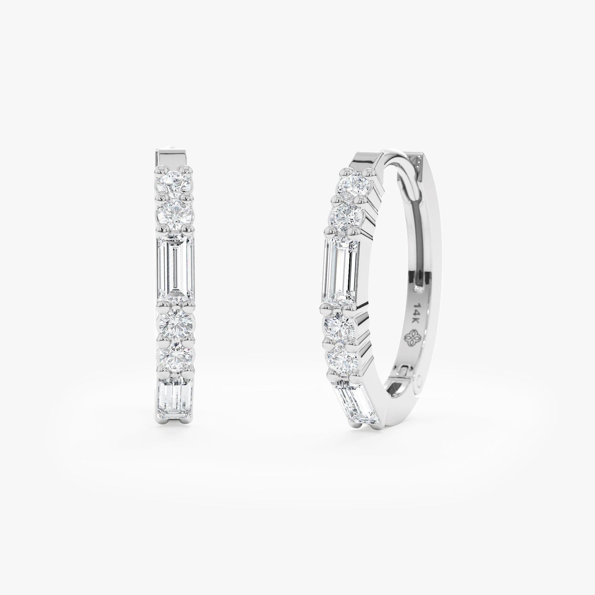 1.0 CT Round Bezel Solitaire Lab Grown Diamond Earrings