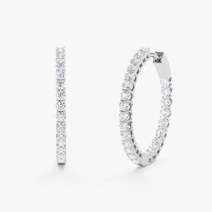 1.0 CT Round Bezel Solitaire Lab Grown Diamond Earrings