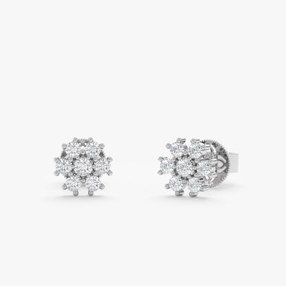 1.0 CT Round Bezel Solitaire Lab Grown Diamond Earrings