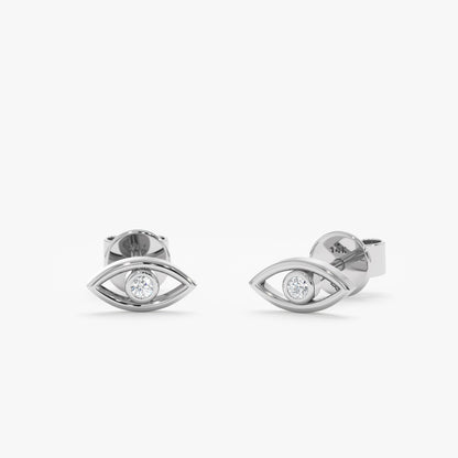 1.0 CT Round Bezel Solitaire Lab Grown Diamond Earrings