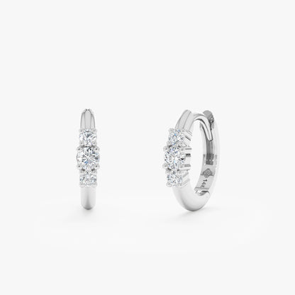 1.0 CT Round Bezel Solitaire Lab Grown Diamond Earrings