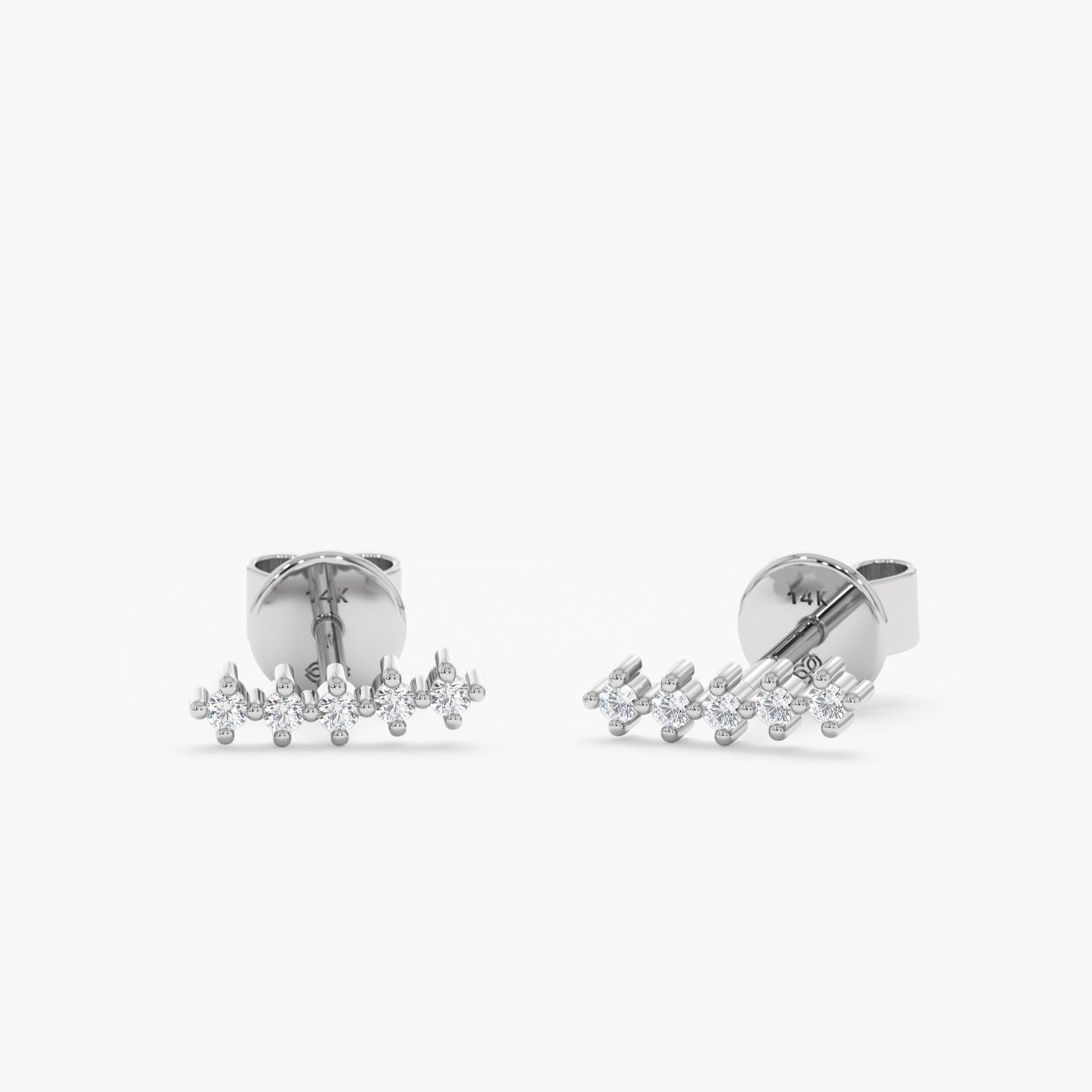 1.0 CT Round Bezel Solitaire Lab Grown Diamond Earrings