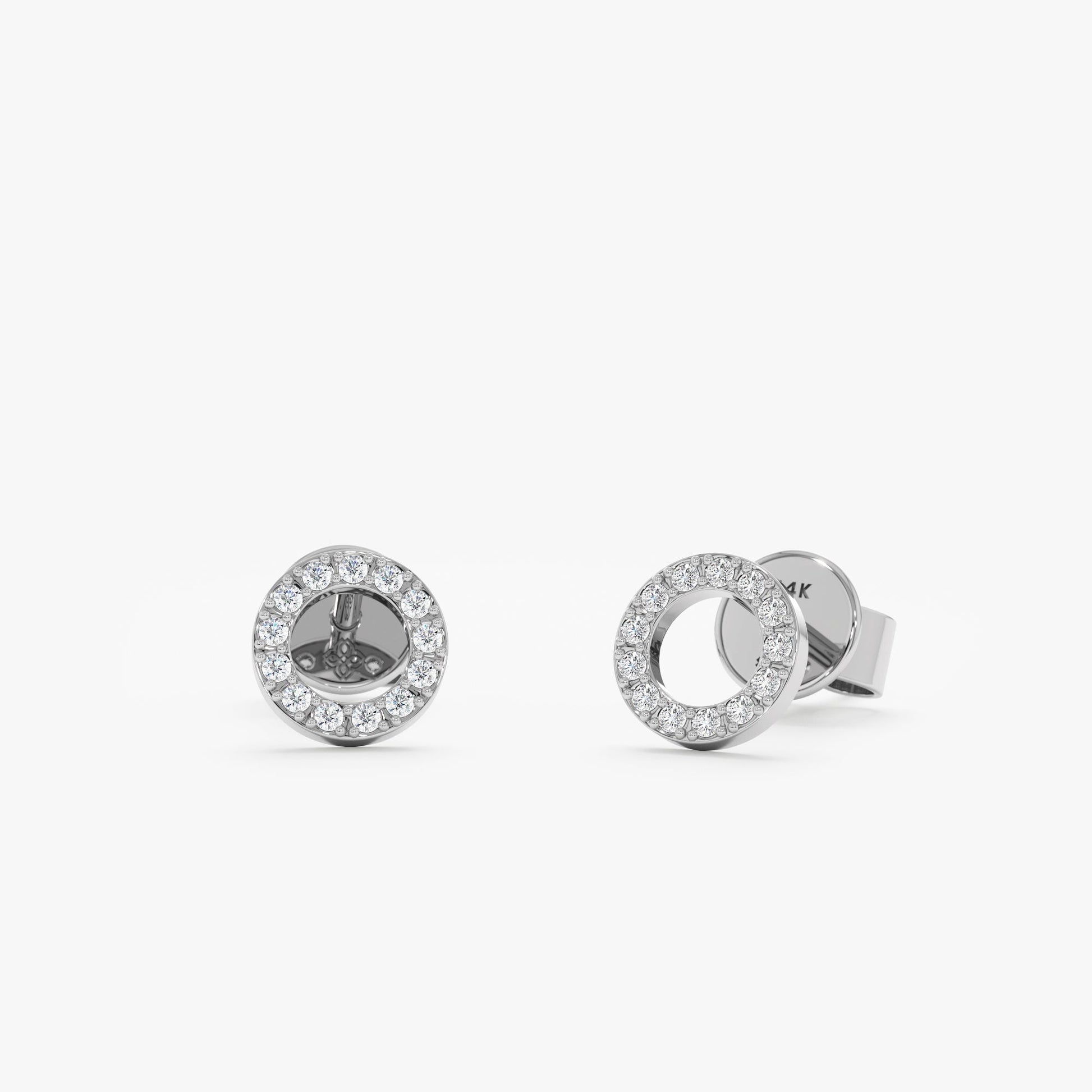 1.0 CT Round Bezel Solitaire Lab Grown Diamond Earrings