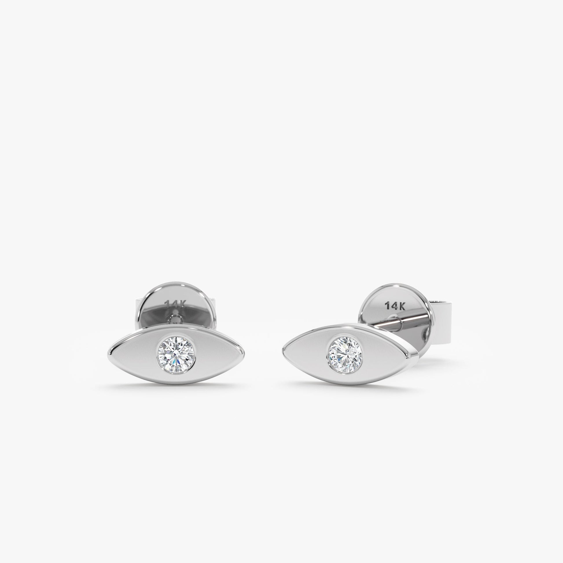 1.0 CT Round Bezel Solitaire Lab Grown Diamond Earrings