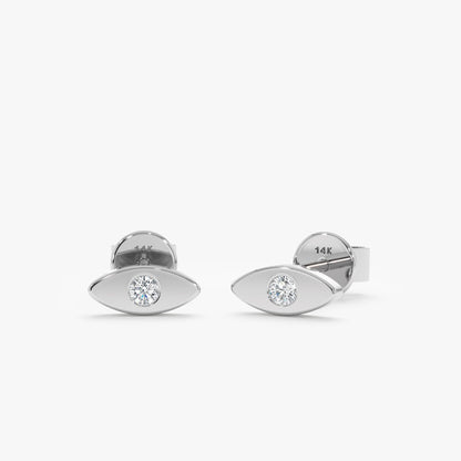 1.0 CT Round Bezel Solitaire Lab Grown Diamond Earrings