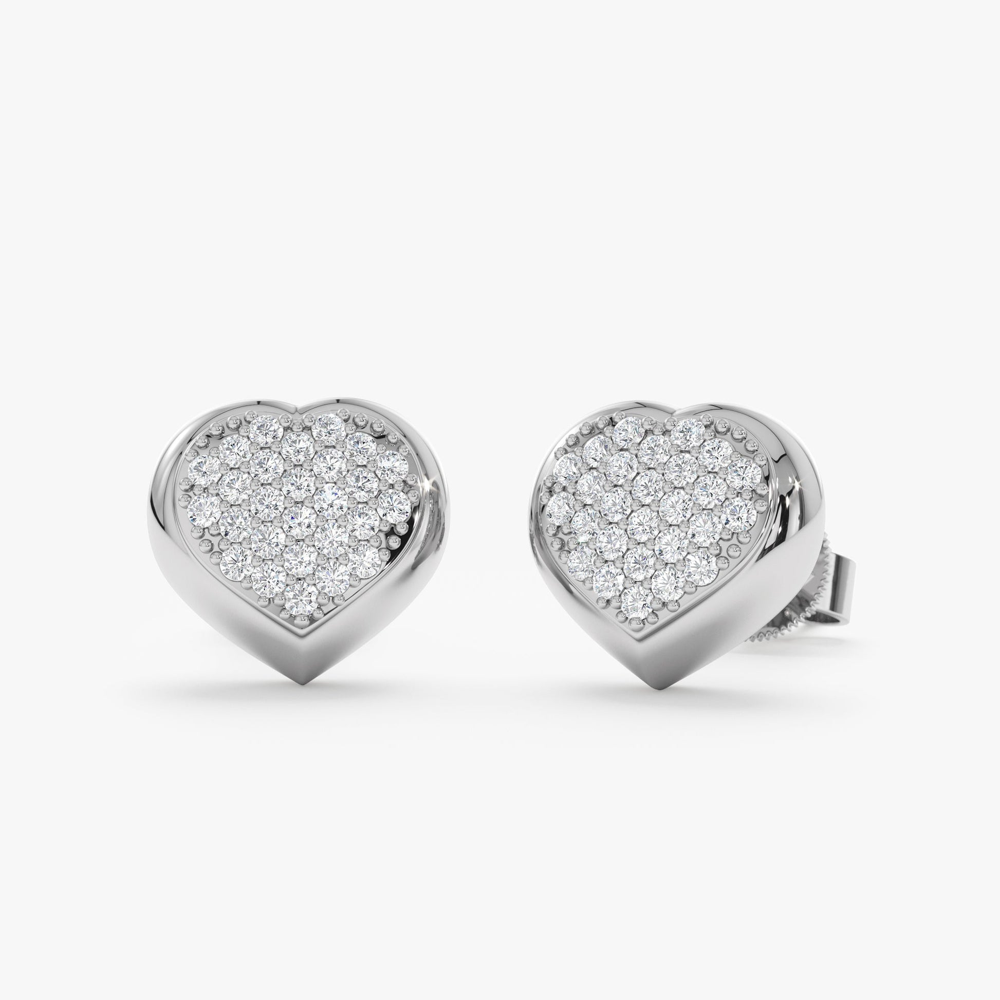 1.0 CT Round Bezel Solitaire Lab Grown Diamond Earrings