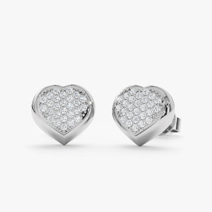 1.0 CT Round Bezel Solitaire Lab Grown Diamond Earrings