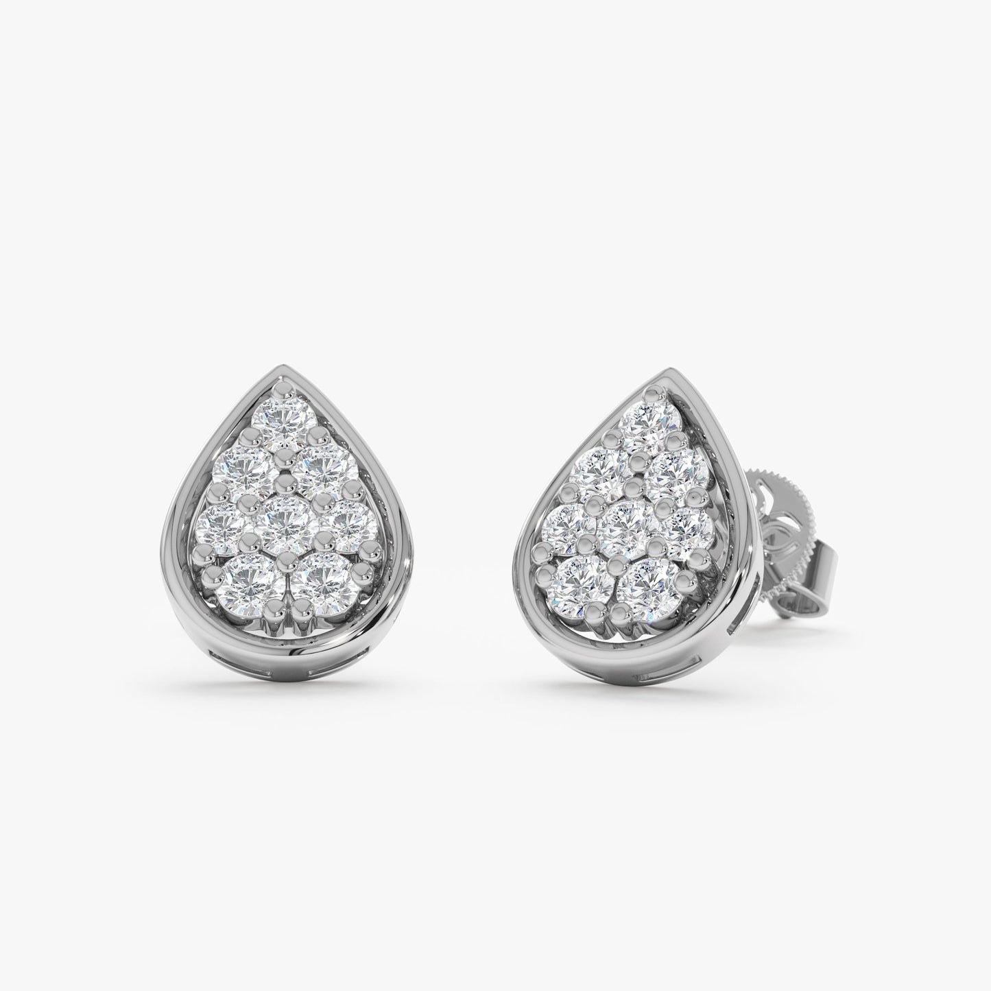 1.0 CT Round Bezel Solitaire Lab Grown Diamond Earrings